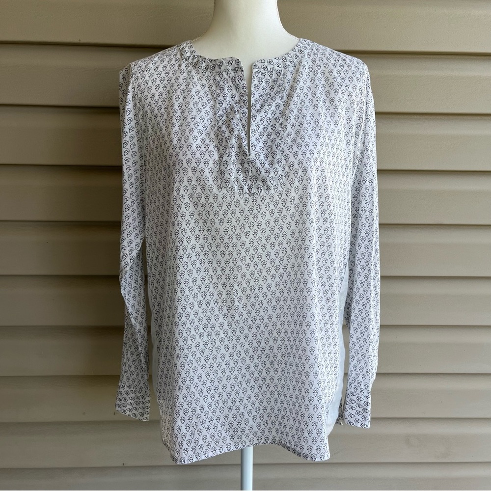 •J. Crew•  Long Sleeved 100% Cotton Popover - Size 10